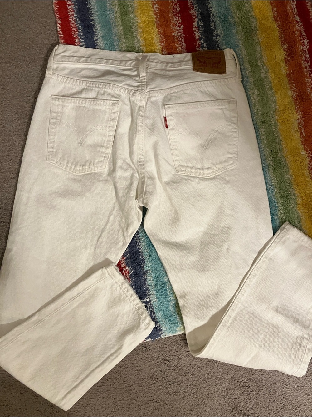 Levi's White Straight-Leg Denim Jeans